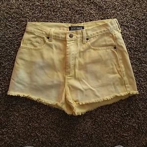 🌈 5/$25 Sunny Yellow High Waisted Shorts